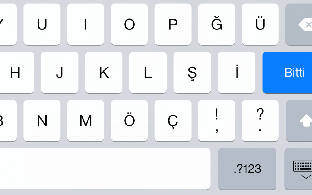 Adding the Turkish Keyboard on iPad or iPhone